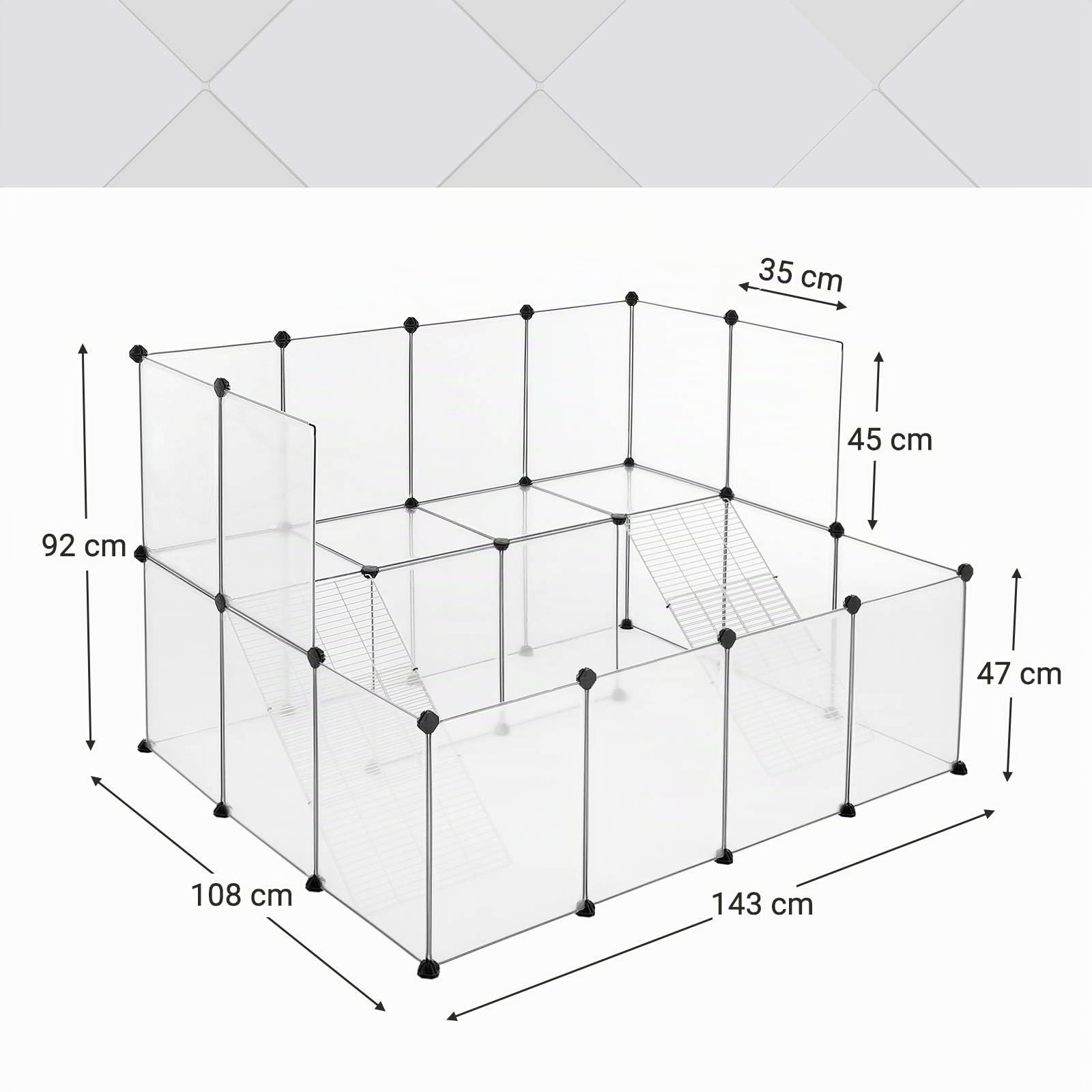 songmics-freigehege-lpc004w01-f-r-kleintiere-143-x-108-x-93-cm-wei image 8