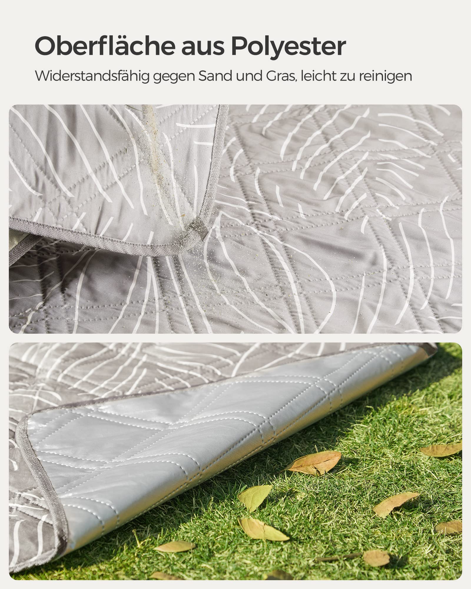 songmics-gcm010b02-picknickdecke-200-x-200-cm-khaki-farn image 6