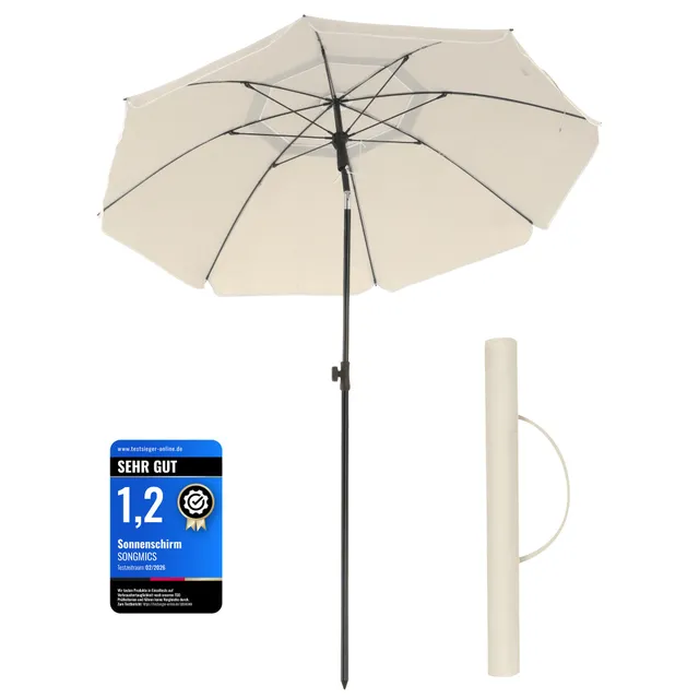 songmics-gpu65wtv1-sonnenschirm-200-cm-upf-50-knickbar-beige image 1