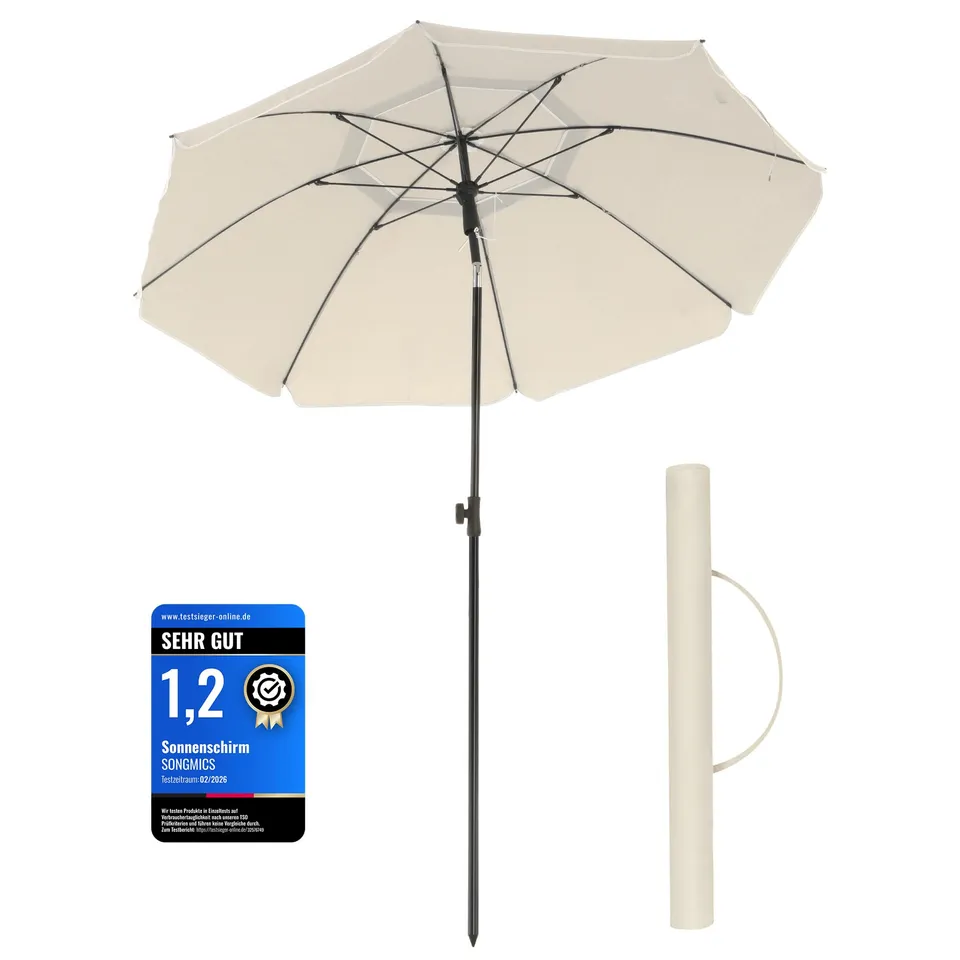 songmics-gpu65wtv1-sonnenschirm-200-cm-upf-50-knickbar-beige image 1