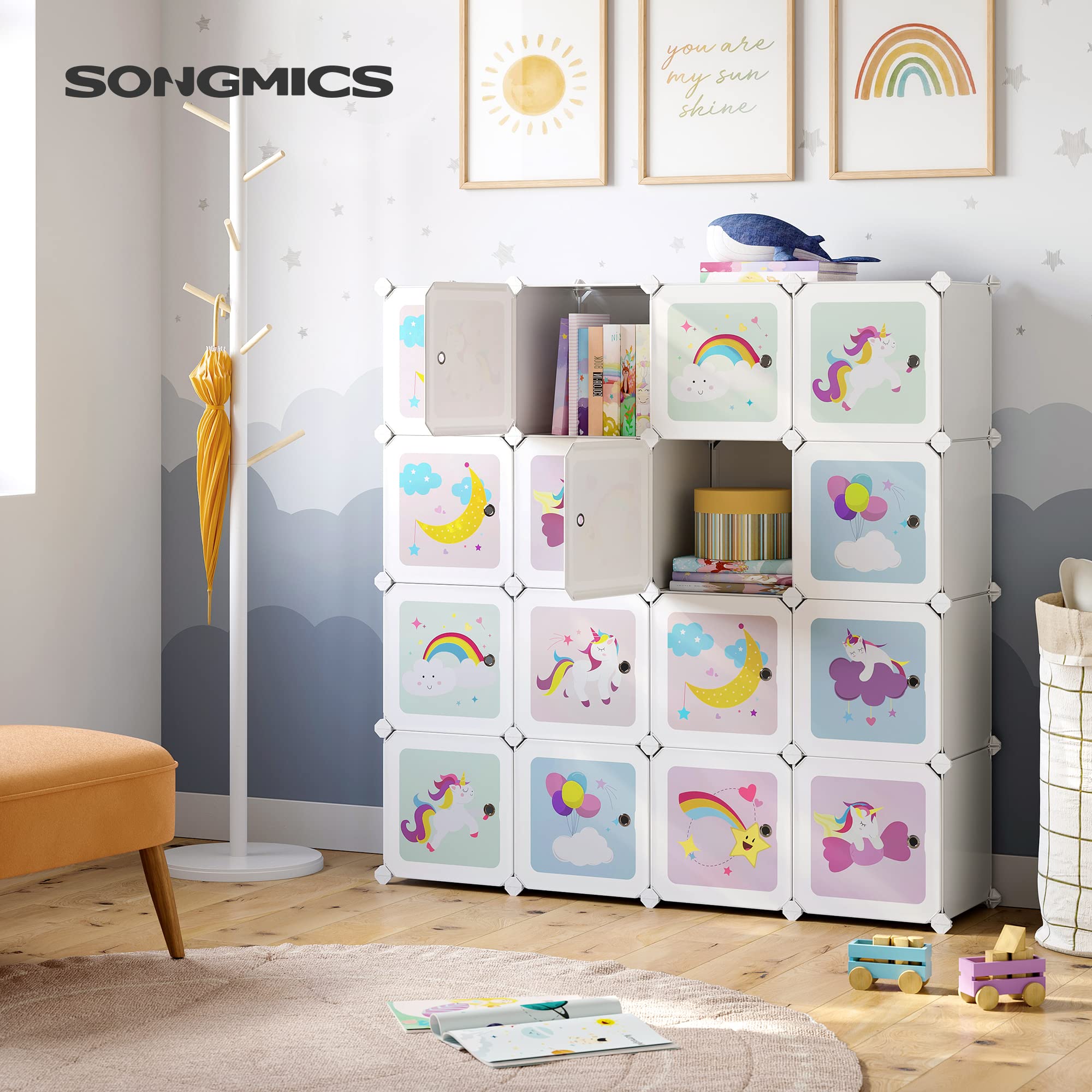 songmics-steckregal-lpc906w01-mit-16-w-rfeln-123x31x123-cm-wei image 4