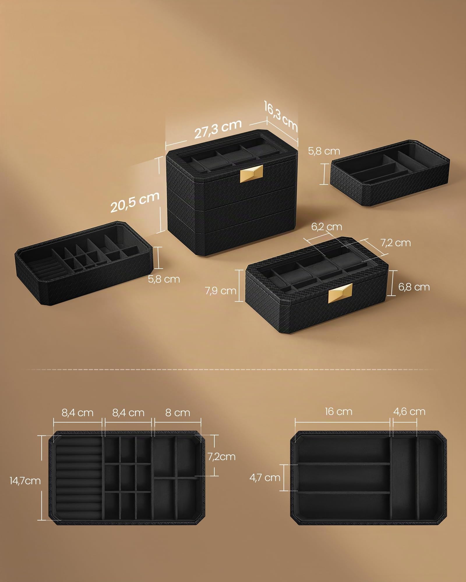 songmics-home-ronne-uhrenbox-3-ebenen-8-f-cher-schwarz-jwb021b01 image 4