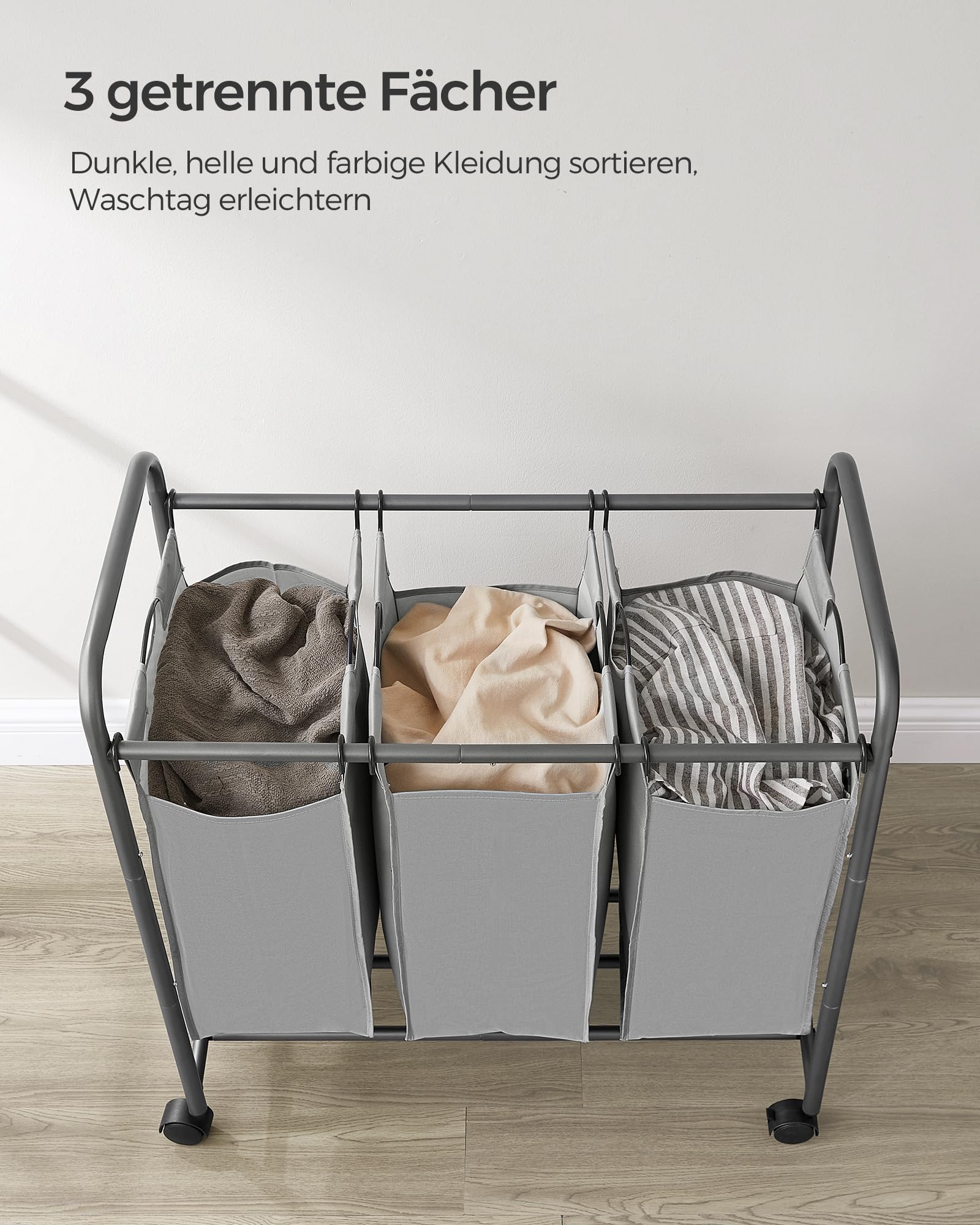 songmics-w-schekorb-lsf003gs-3-f-cher-w-schesortierer-132-l-mit-rollen-grau image 4