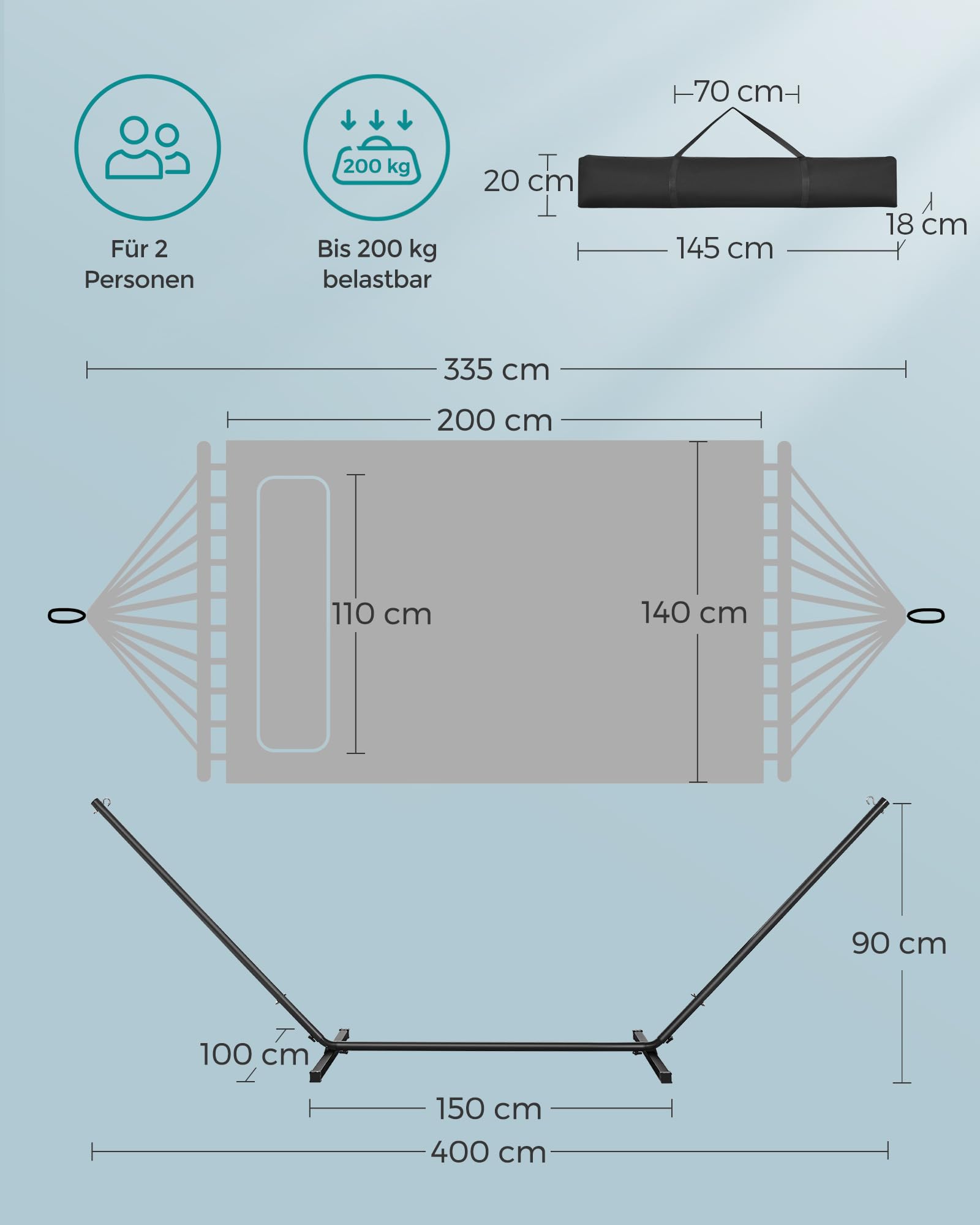 songmics-h-ngematte-mit-gestell-ghs002q01-blau-200-kg image 4