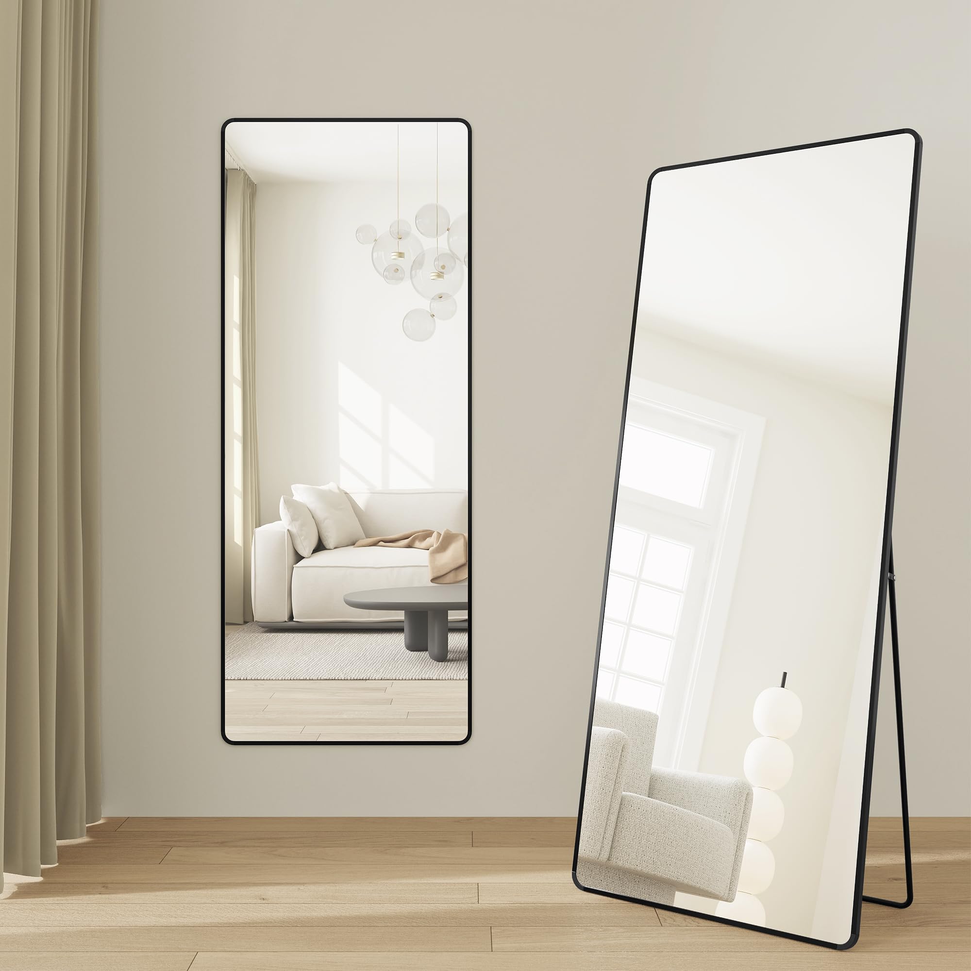songmics-ganzk-rperspiegel-160-x-50-cm-aluminiumrahmen-tintenschwarz-lfm030b01 image 7