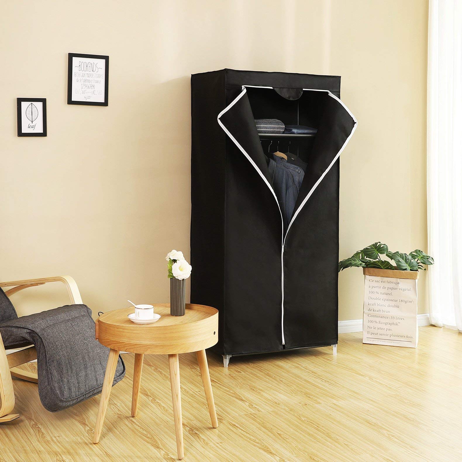 songmics-kleiderschrank-stoffschrank-75-x-45-x-160-cm-schwarz image 3