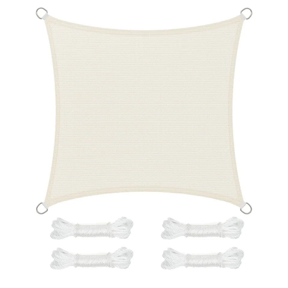 songmics-sonnensegel-quadratisch-2-x-2-m-hdpe-beige-gss22iv image 1