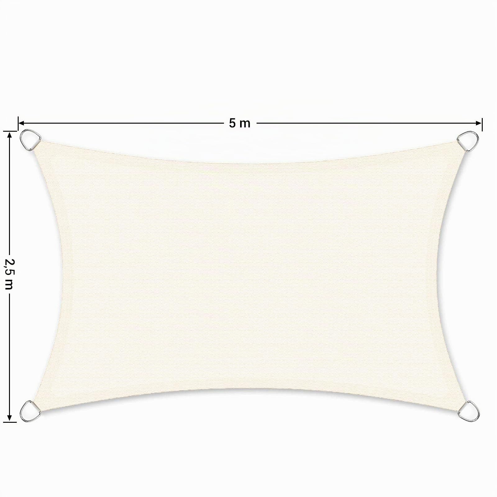 songmics-sonnensegel-2-x-5-m-rechteckig-hdpe-beige-gss25iv image 3