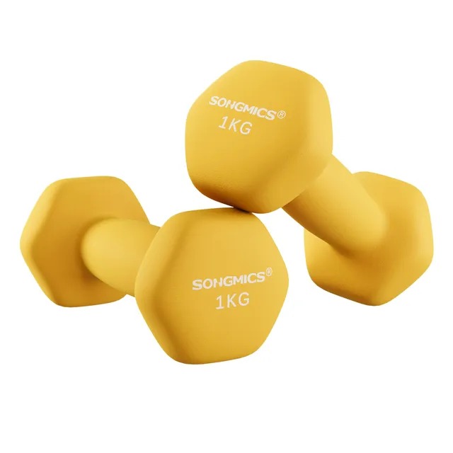 songmics-hexagon-hanteln-2er-set-neopren-kurzhanteln-krafttraining image 1