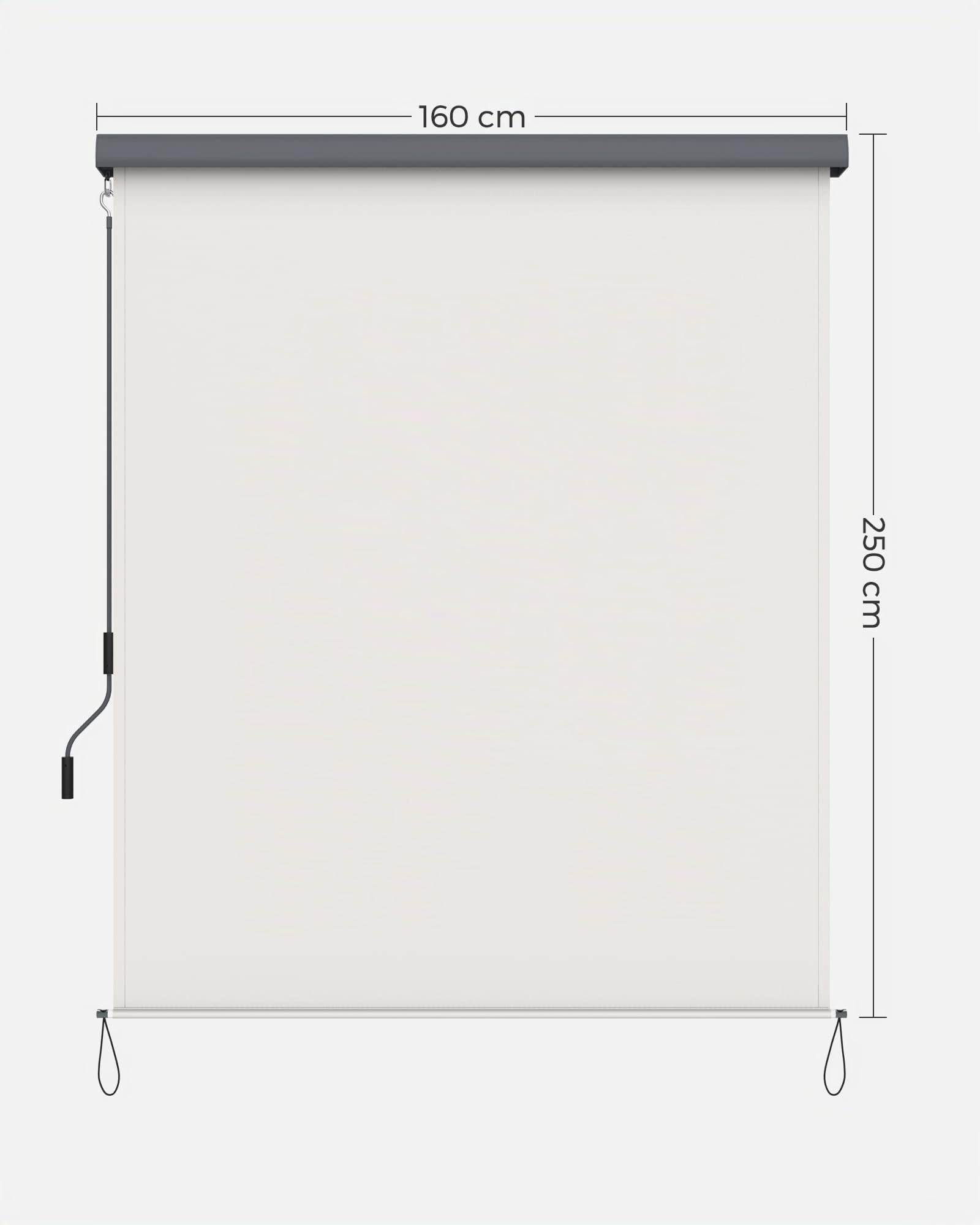 songmics-senkrechtmarkise-classic-gsa165be-1-6-x-2-5-m-beige image 2