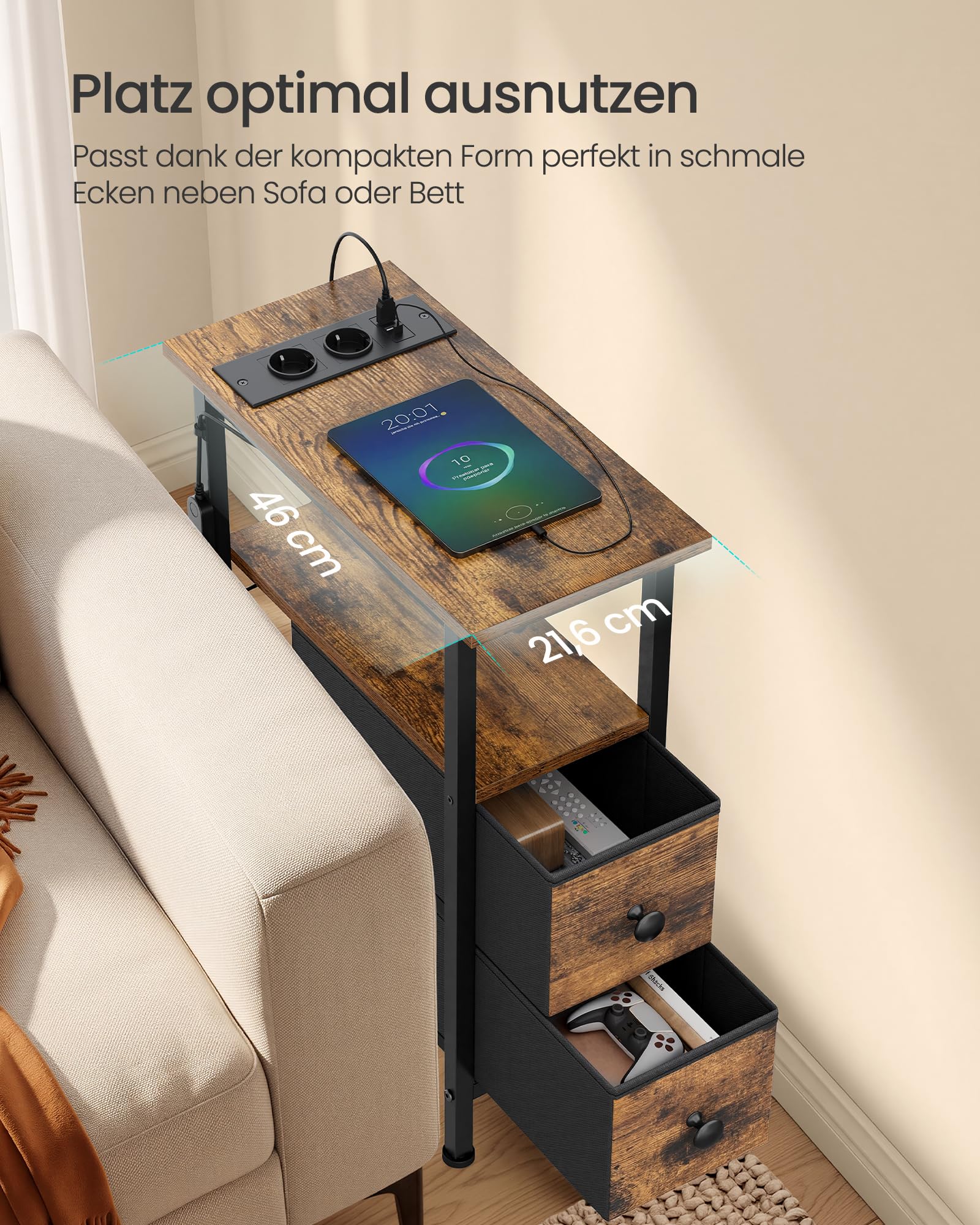 songmics-nachttisch-2er-set-mit-steckdosen-usb-typ-c-led-21-6-x-46-x-60-4-cm image 4