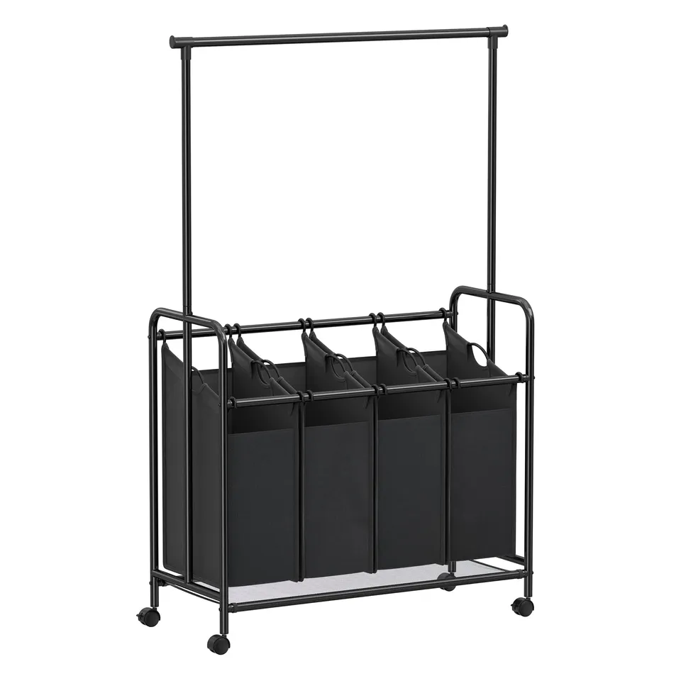 songmics-w-schesortierer-4x50-l-mit-rollen-schwarz-rls44b image 1