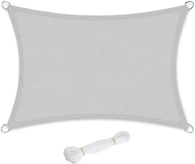 songmics-gss35qy-sonnensegel-3x5-m-rechteckig-hellgrau-hdpe image 1