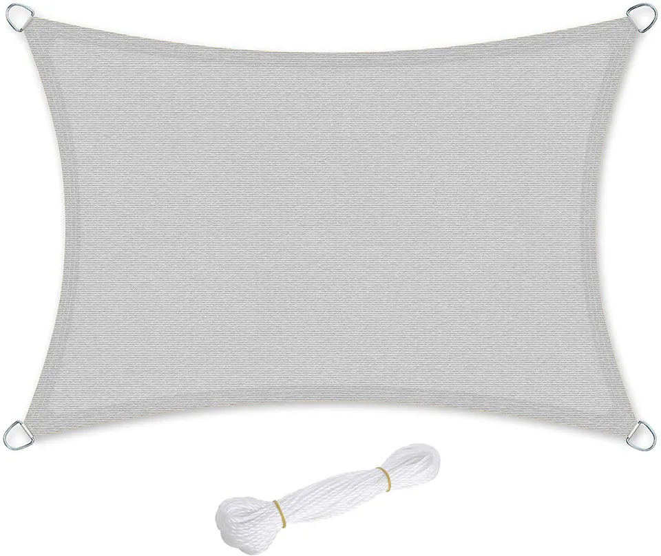 songmics-gss35qy-sonnensegel-3x5-m-rechteckig-hellgrau-hdpe image 1