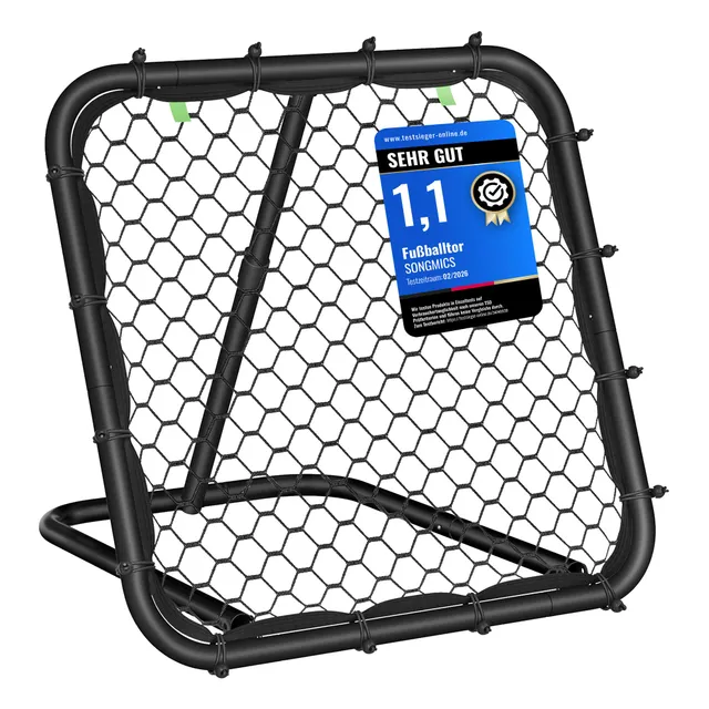 songmics-fu-ball-rebounder-tragbares-fu-balltor-kinder-stahlrahmen-winkelverstel image 1