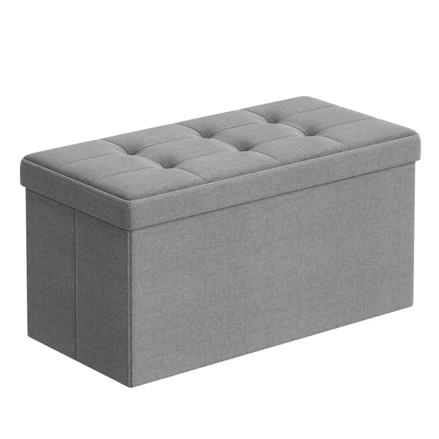 songmics-sitzhocker-mit-stauraum-lsf47g-76-x-38-x-38-cm-89-l-bis-300-kg-aschgrau image 1