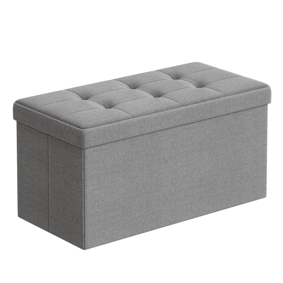 songmics-sitzhocker-mit-stauraum-lsf47g-76-x-38-x-38-cm-89-l-bis-300-kg-aschgrau image 1