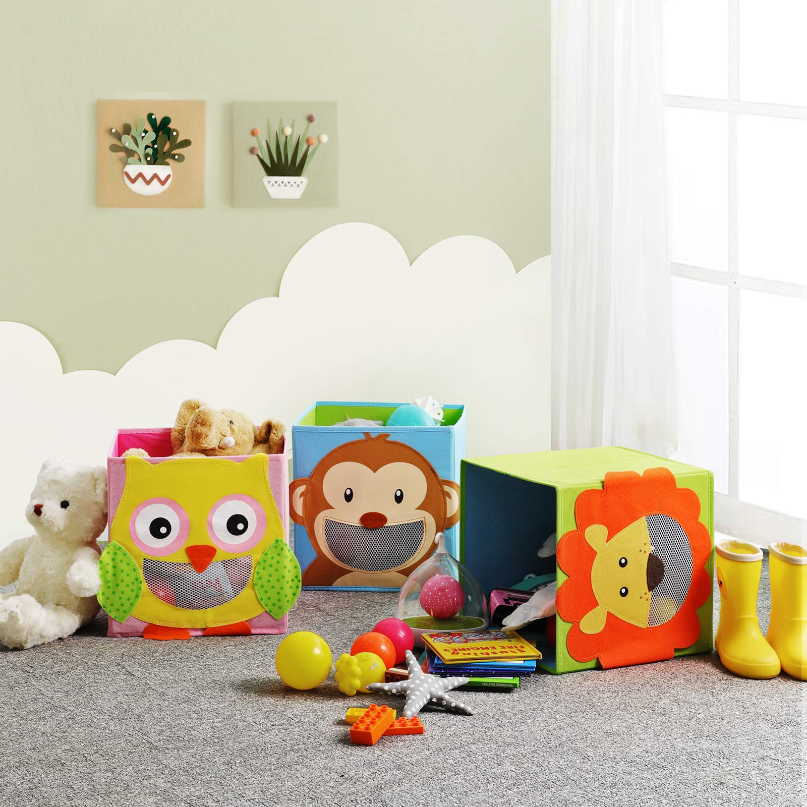 songmics-aufbewahrungsbox-kinder-3er-set-27x27x27-cm-tiermotive image 4