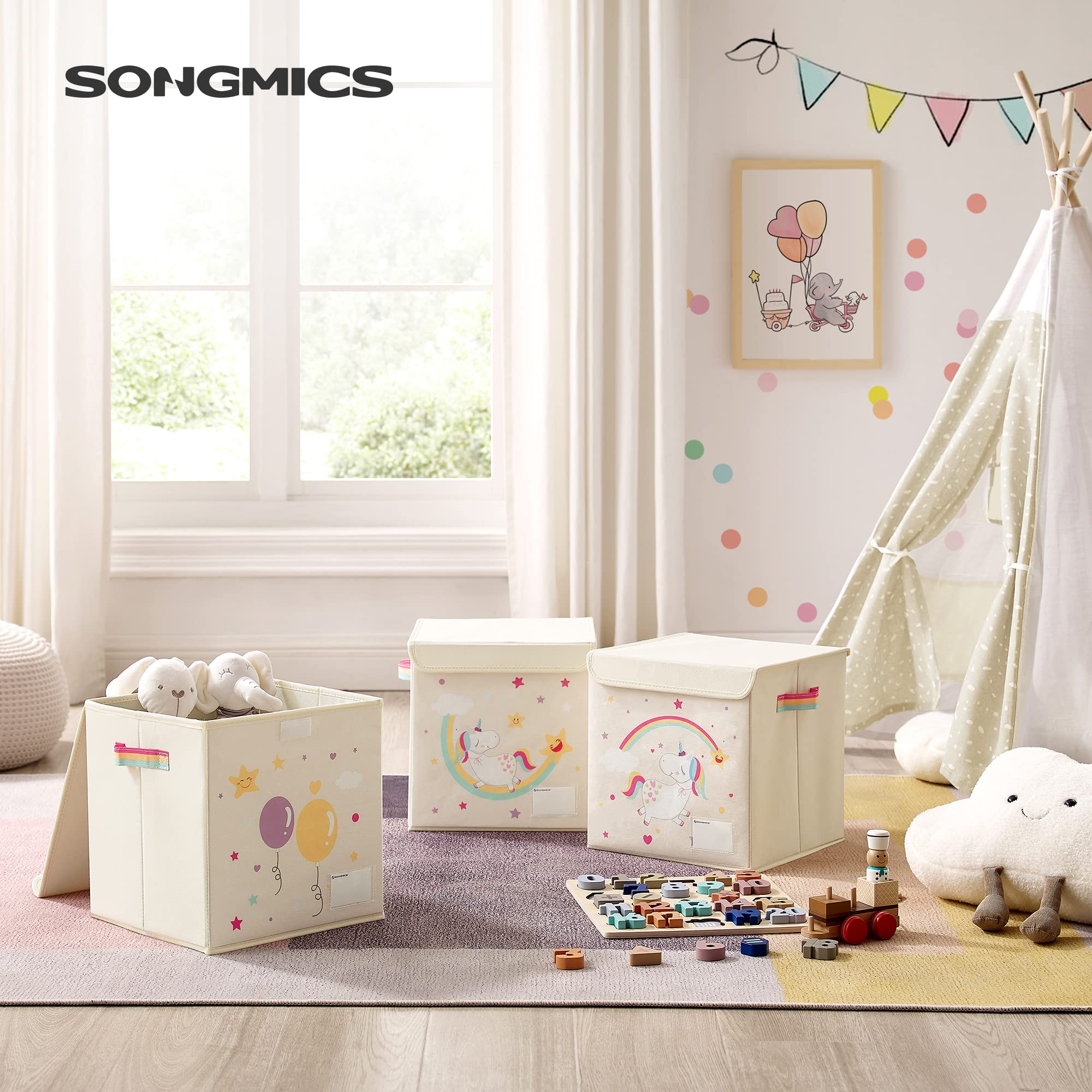 songmics-aufbewahrungsbox-mit-deckel-3er-set-30-x-30-x-30-cm-einh-rner-beige image 2