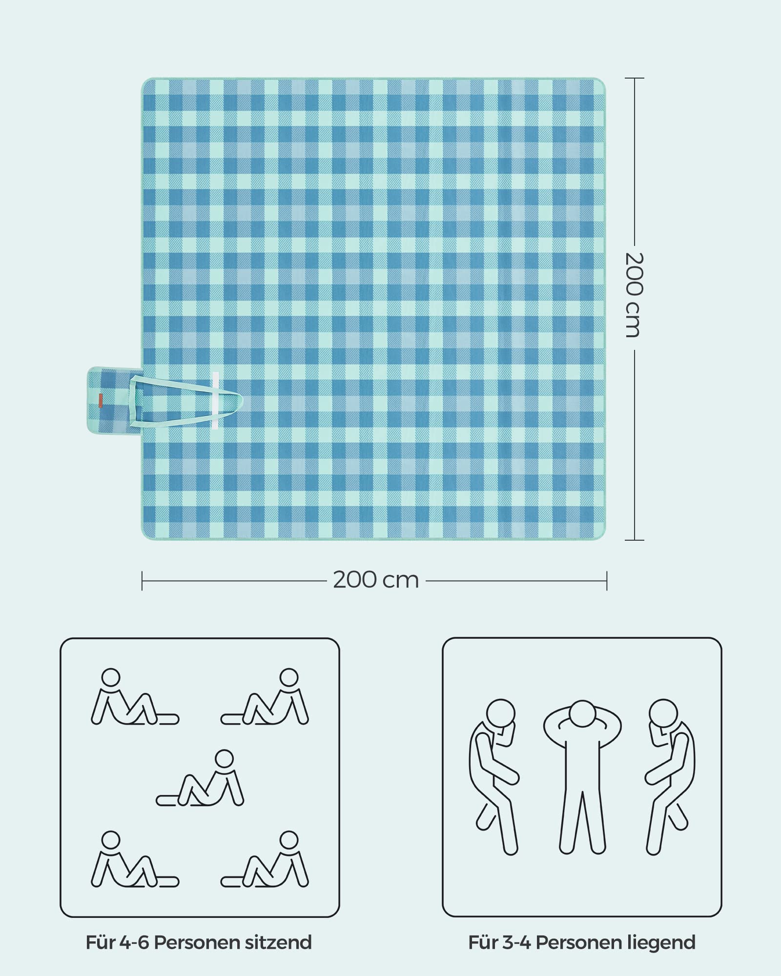 songmics-picknickdecke-gcm011q02-200-x-200-cm-wasserdicht-faltbar-gr-n-blau image 3