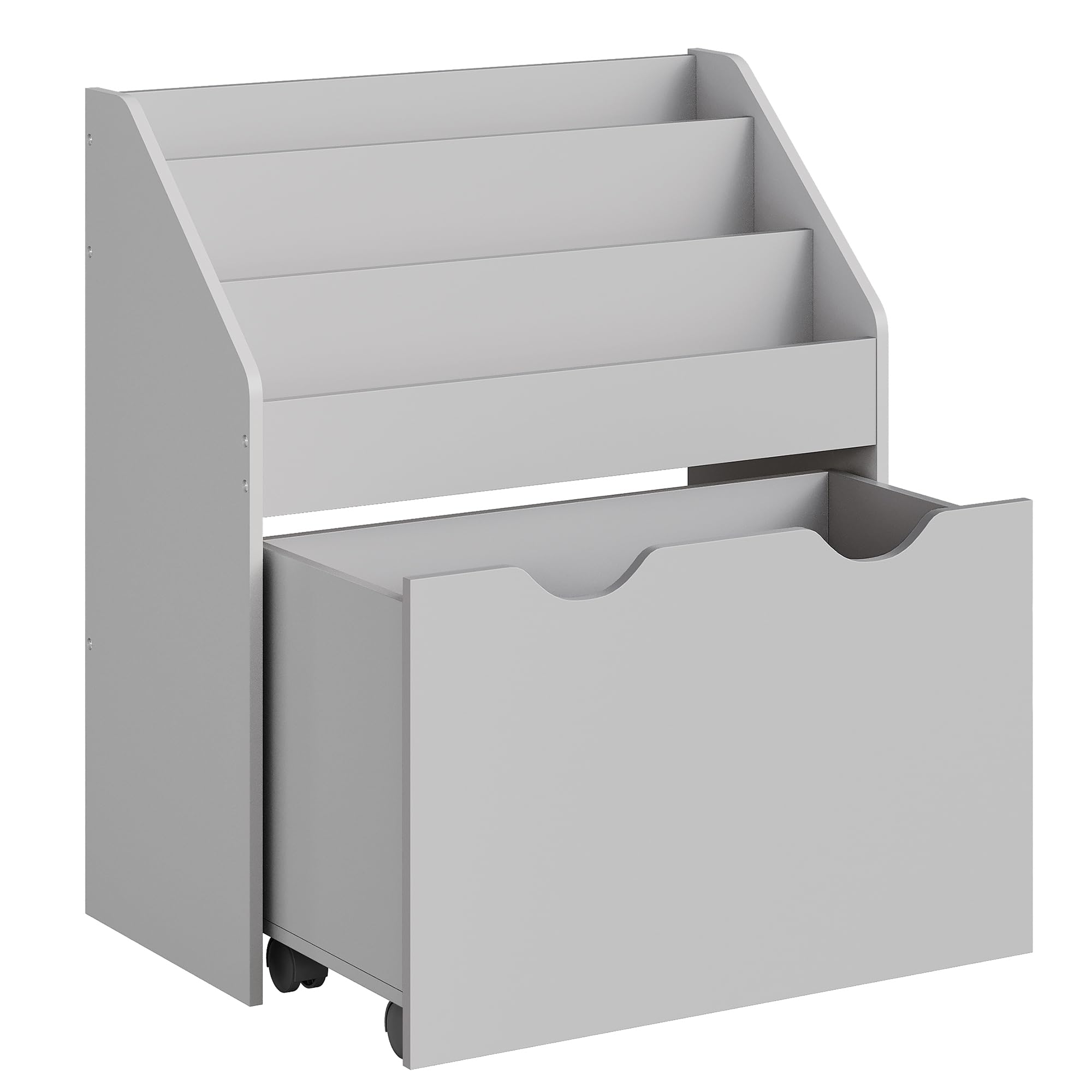 songmics-gkr041w10-kinderregal-b-cherregal-3-ebenen-mit-rollbox image 8