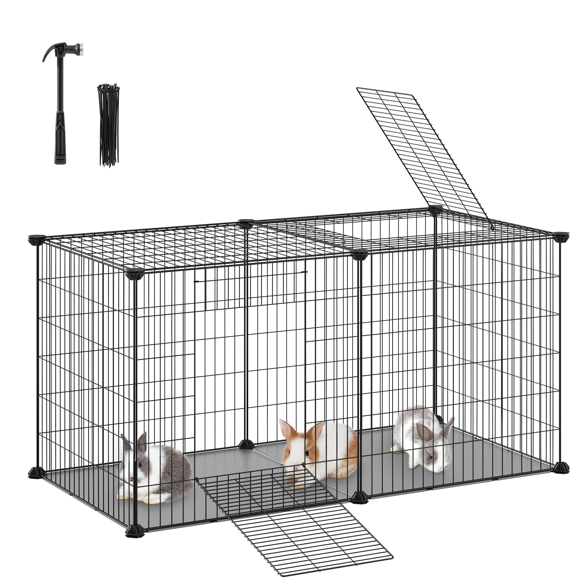 songmics-lpi010b01-kleintierk-fig-xl-102x51x51-cm-schwarz image 1