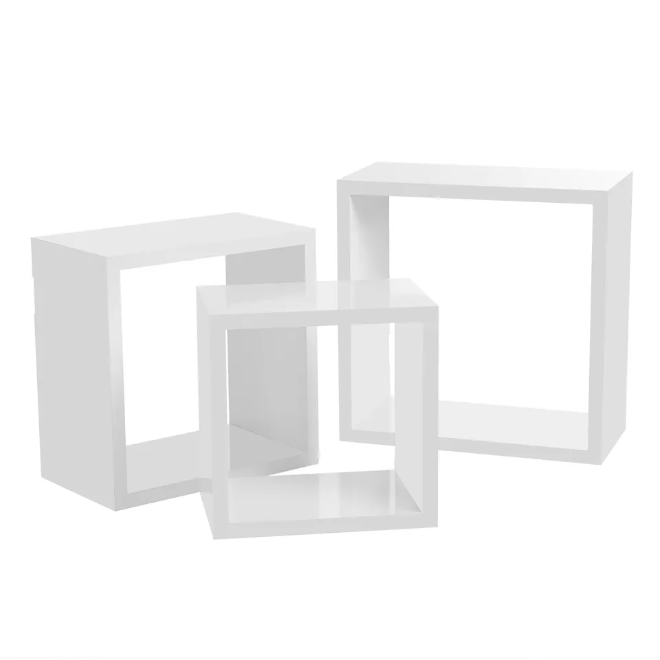 songmics-wandregale-lws30wt-3er-set-wei-hochglanz-30-26-22-cm image 1