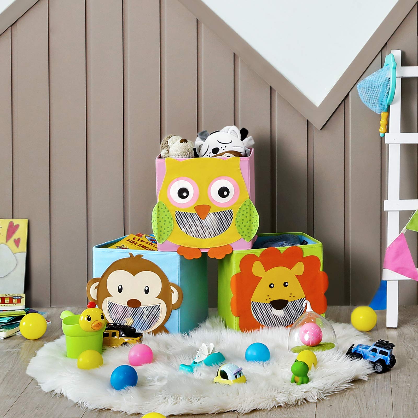 songmics-aufbewahrungsbox-kinder-3er-set-27x27x27-cm-tiermotive image 7