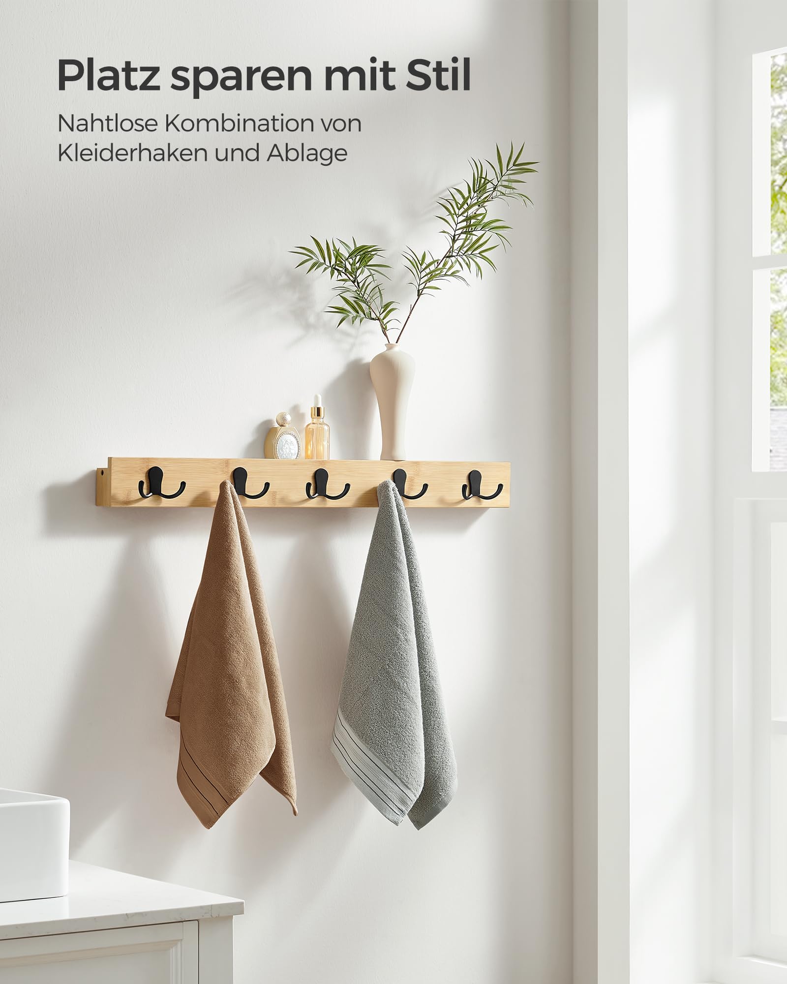 songmics-wandgarderobe-lcr005n01-naturbeige-mit-ablage-5-haken image 4