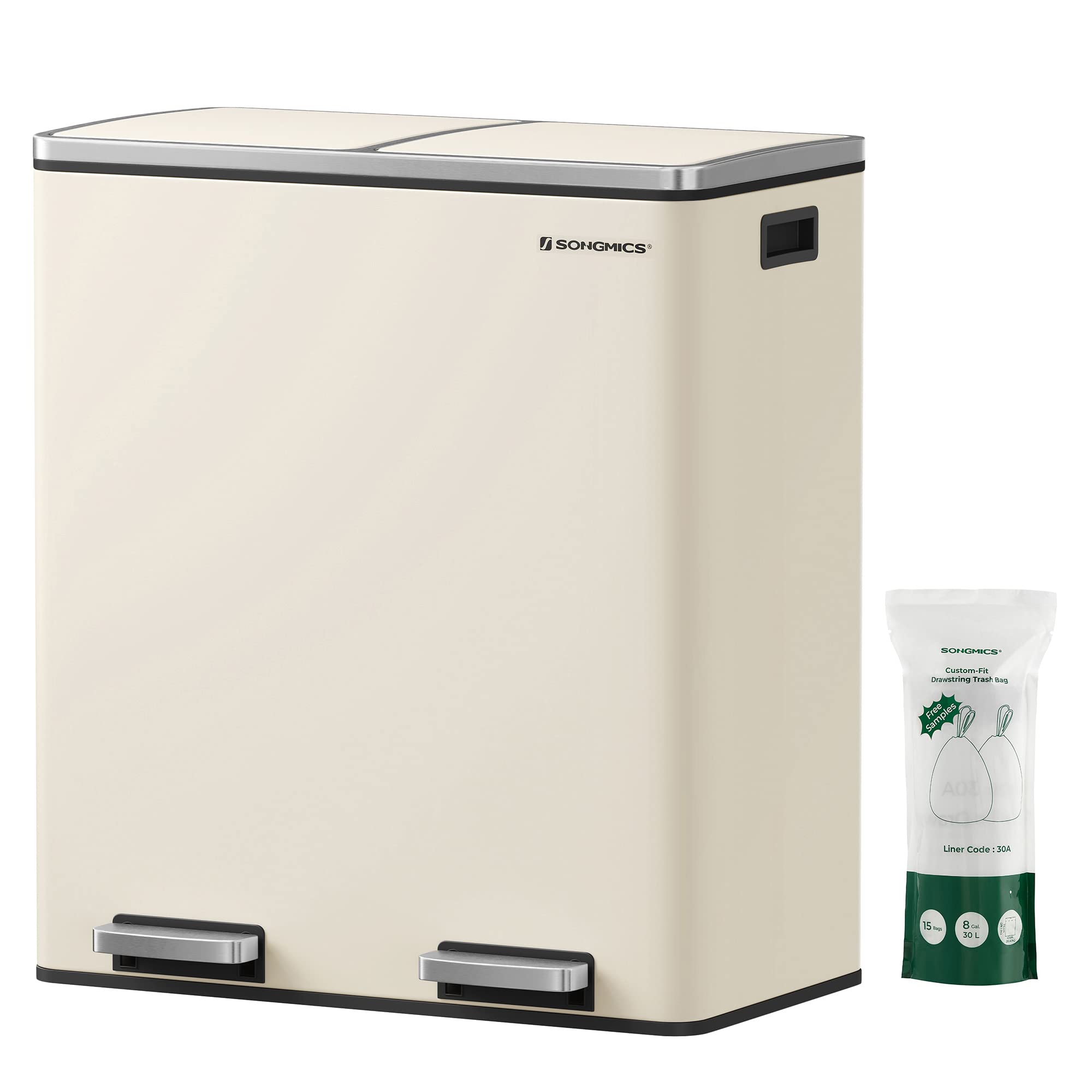 songmics-m-lleimer-2x30-liter-ltb060a01-treteimer-m-lltrennung-softclose-mandel image 1