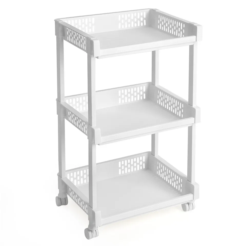songmics-ksc03wt-rollwagen-3-etagen-wei-61-cm-mit-rollen image 1