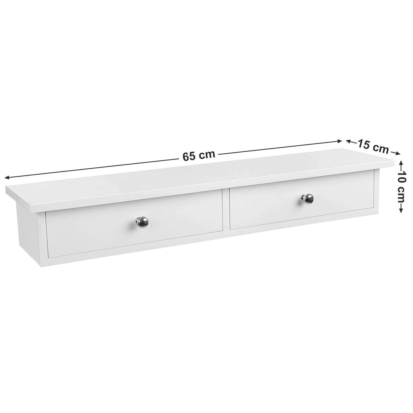 songmics-wandregal-set-2-teilig-mit-5-schubladen-schweberegal-wei-hochglanz-lws1 image 5
