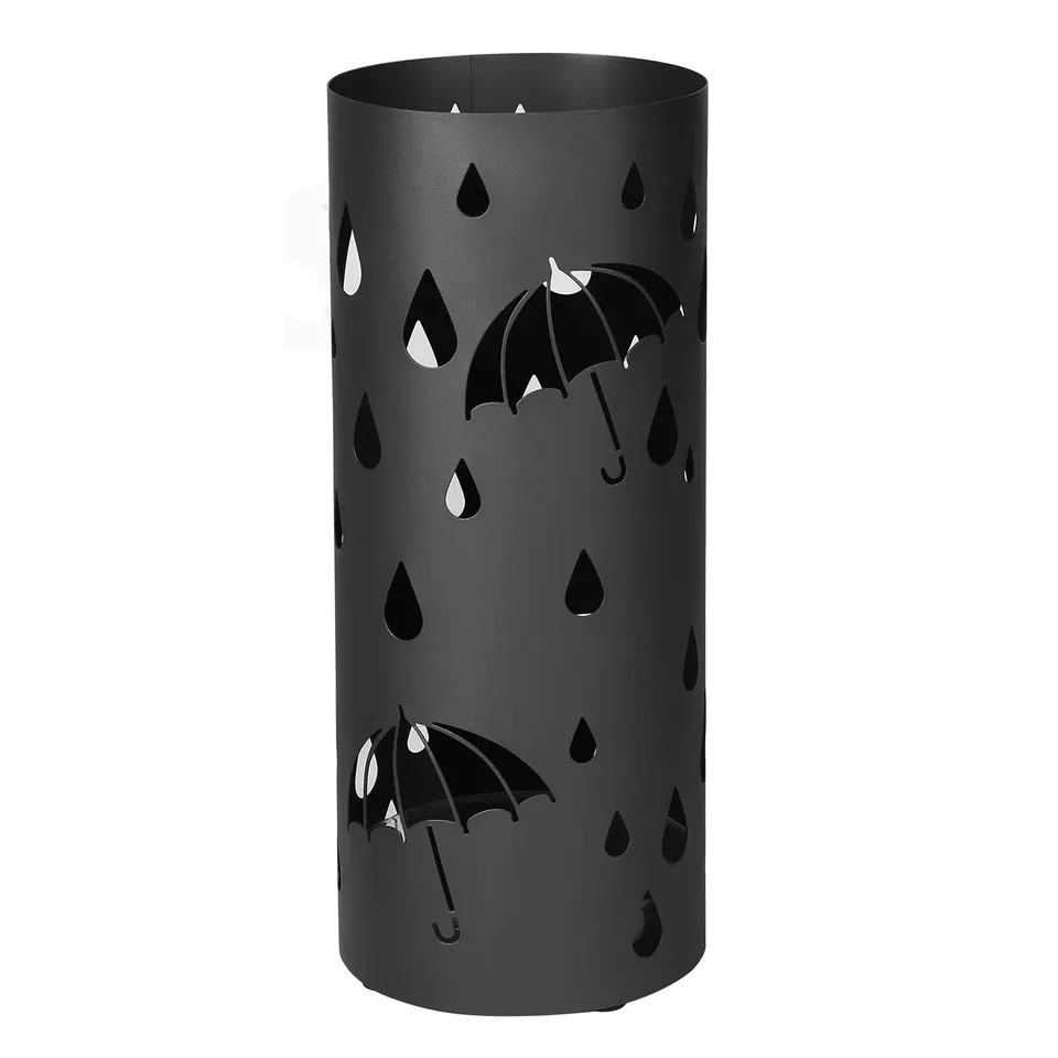 songmics-schirmst-nder-luc23b-metall-rund-49-x-19-5-cm-matt-schwarz image 1