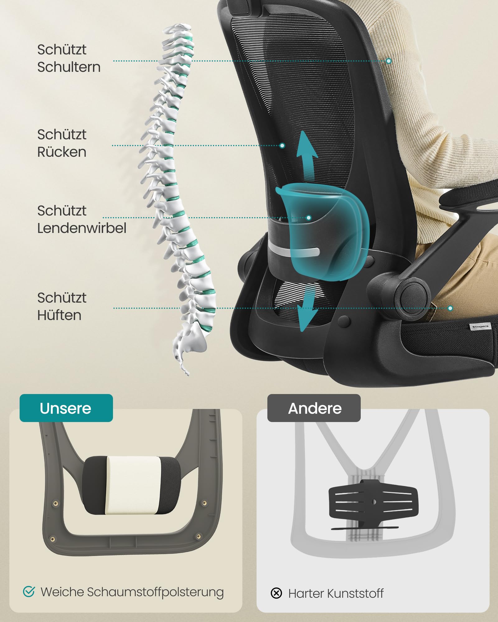 songmics-b-rostuhl-obn37bk-ergonomisch-mit-mesh-lendenst-tze-schwarz image 4