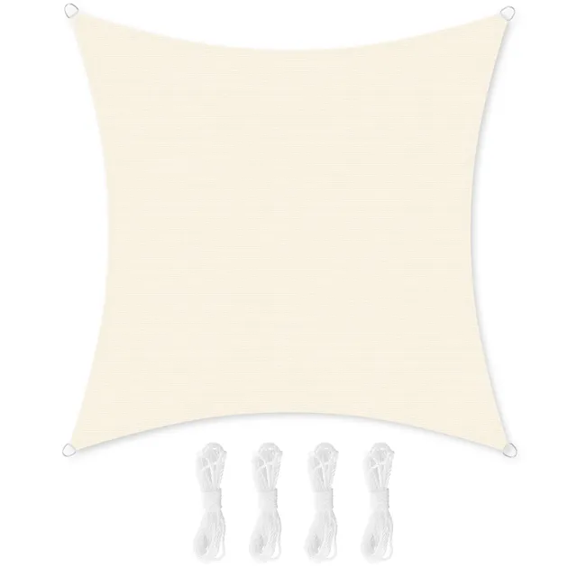 songmics-sonnensegel-3-7-x-3-7-m-hdpe-beige-gss002m01 image 1