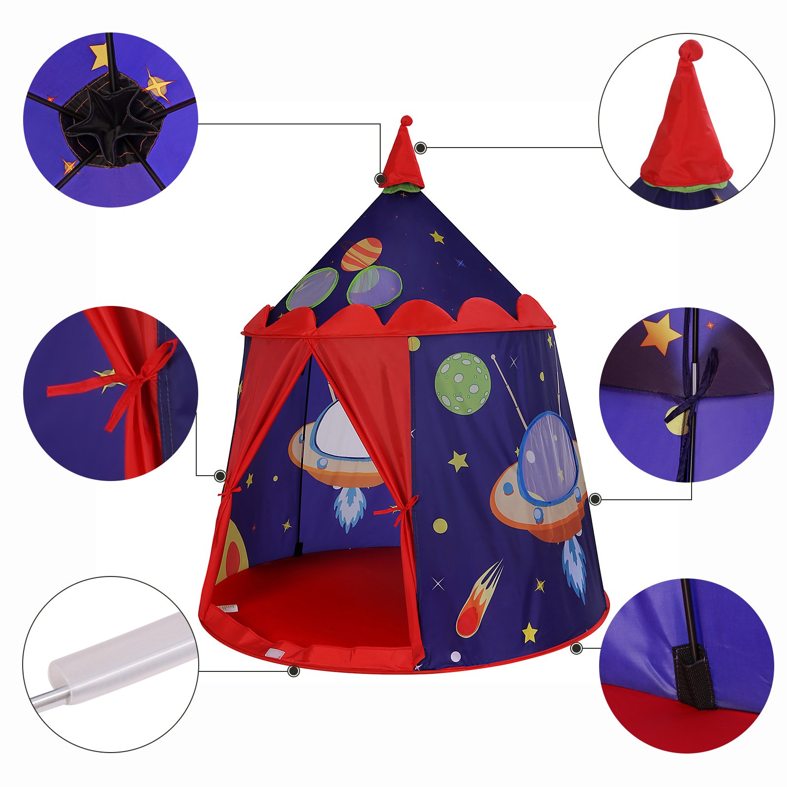 songmics-spielzelt-lpt01bu-schloss-spielhaus-101-x-120-cm-blau image 5