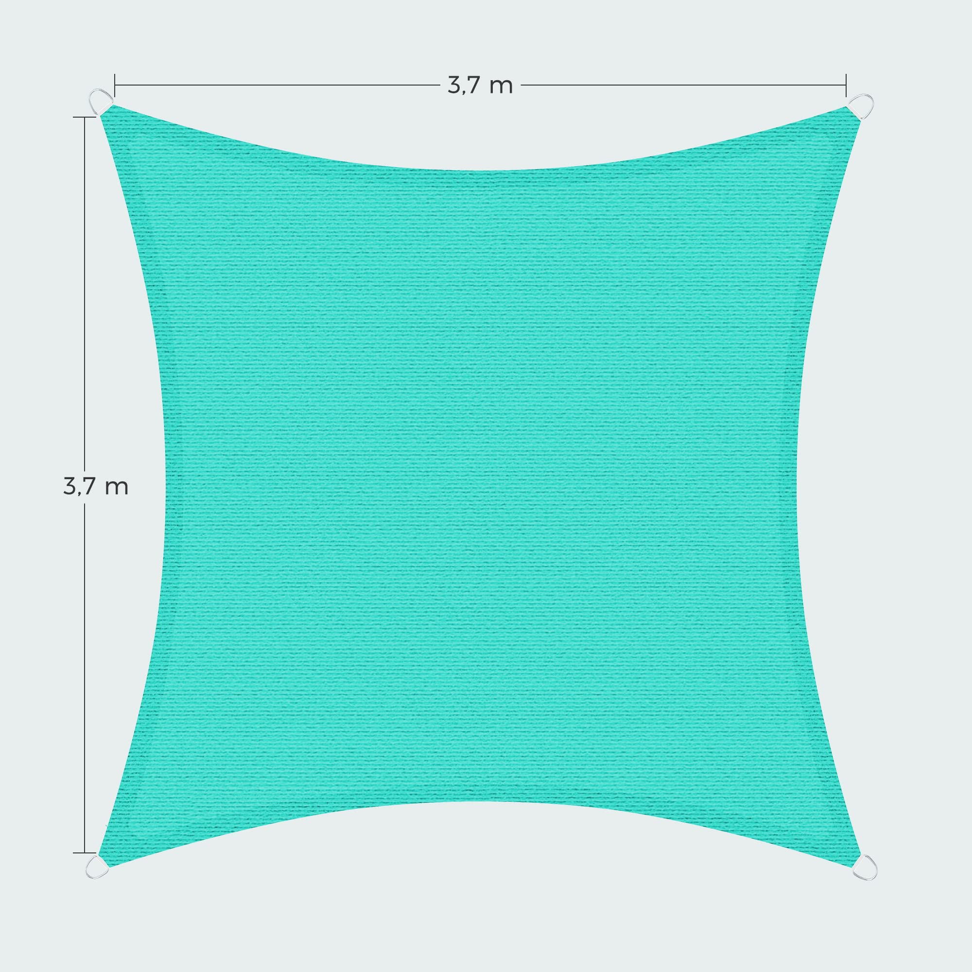 songmics-gss002b01-sonnensegel-3-7x3-7-m-quadrat-hdpe-t-rkisblau image 4