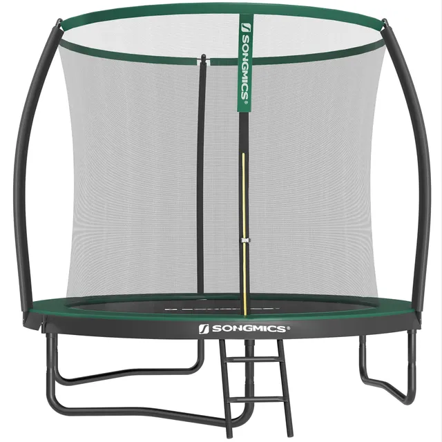 songmics-trampolin-outdoor-244-cm-kindertrampolin-mit-netz-randabdeckung image 1