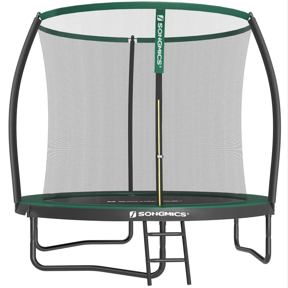 songmics-trampolin-outdoor-244-cm-kindertrampolin-mit-netz-randabdeckung image 1