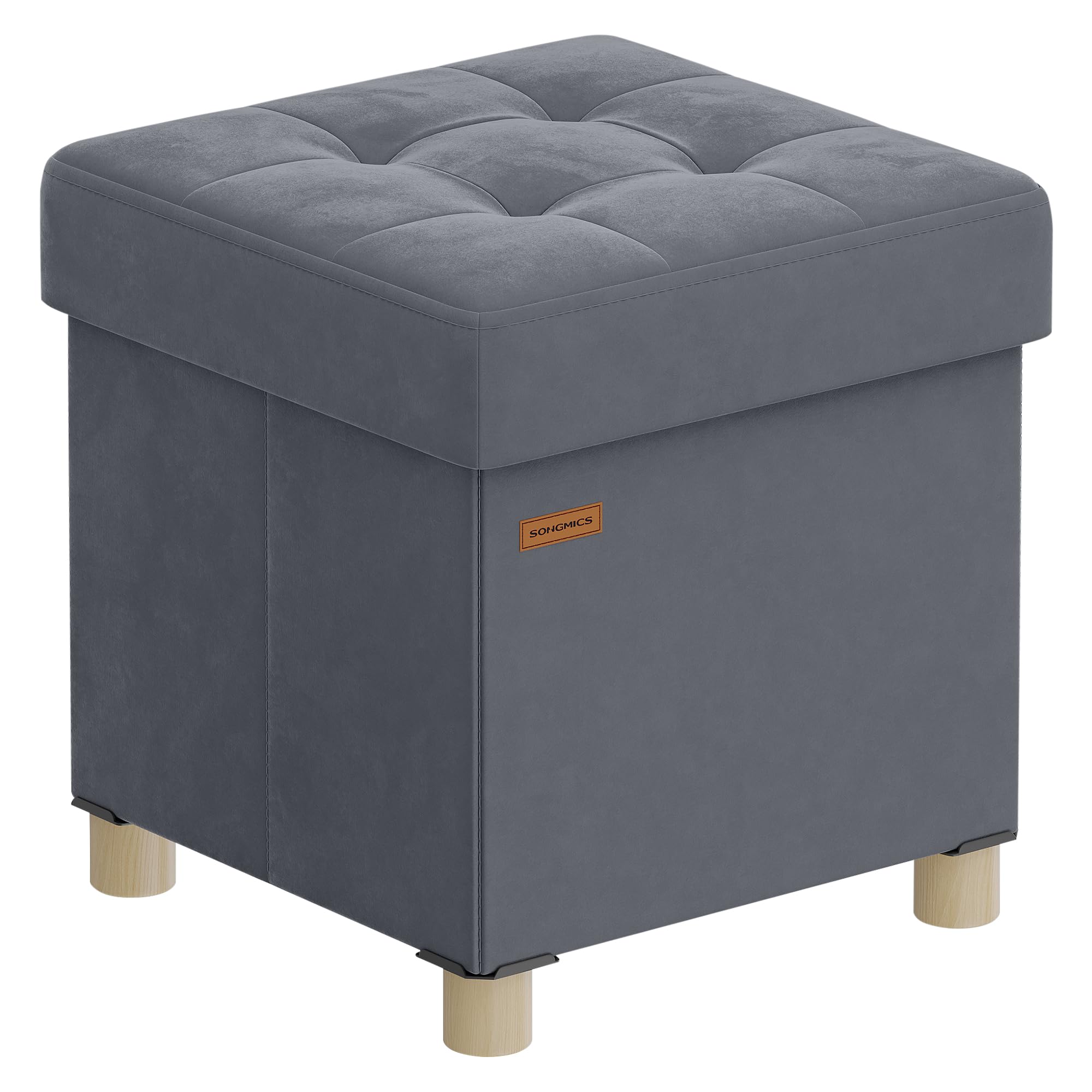 songmics-sitzbank-mit-stauraum-37-l-faltbarer-hocker-38-x-38-x-40-cm image 1