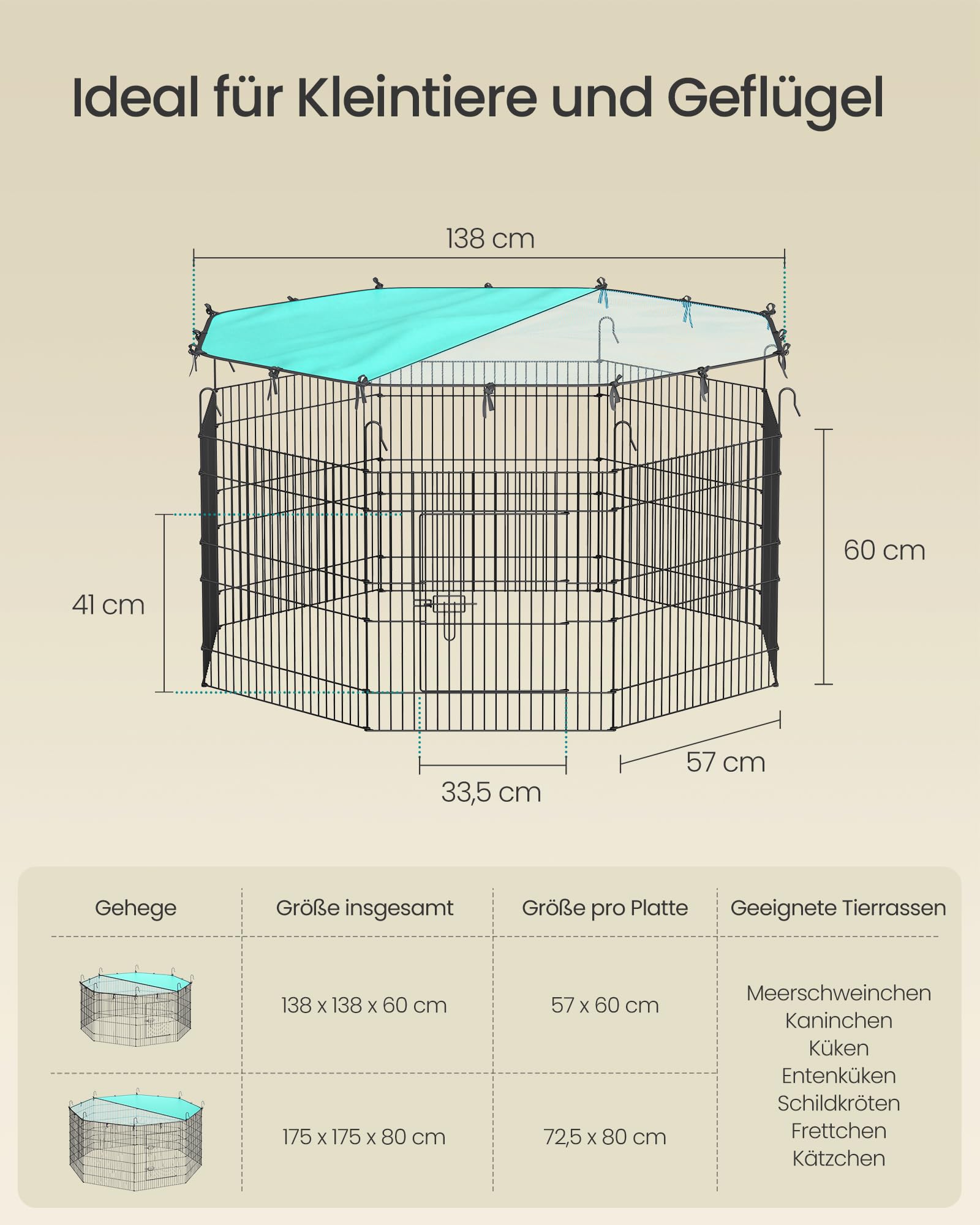 songmics-kleintiergehege-freilaufgehege-8-gitterplatten-mit-abdeckung image 6