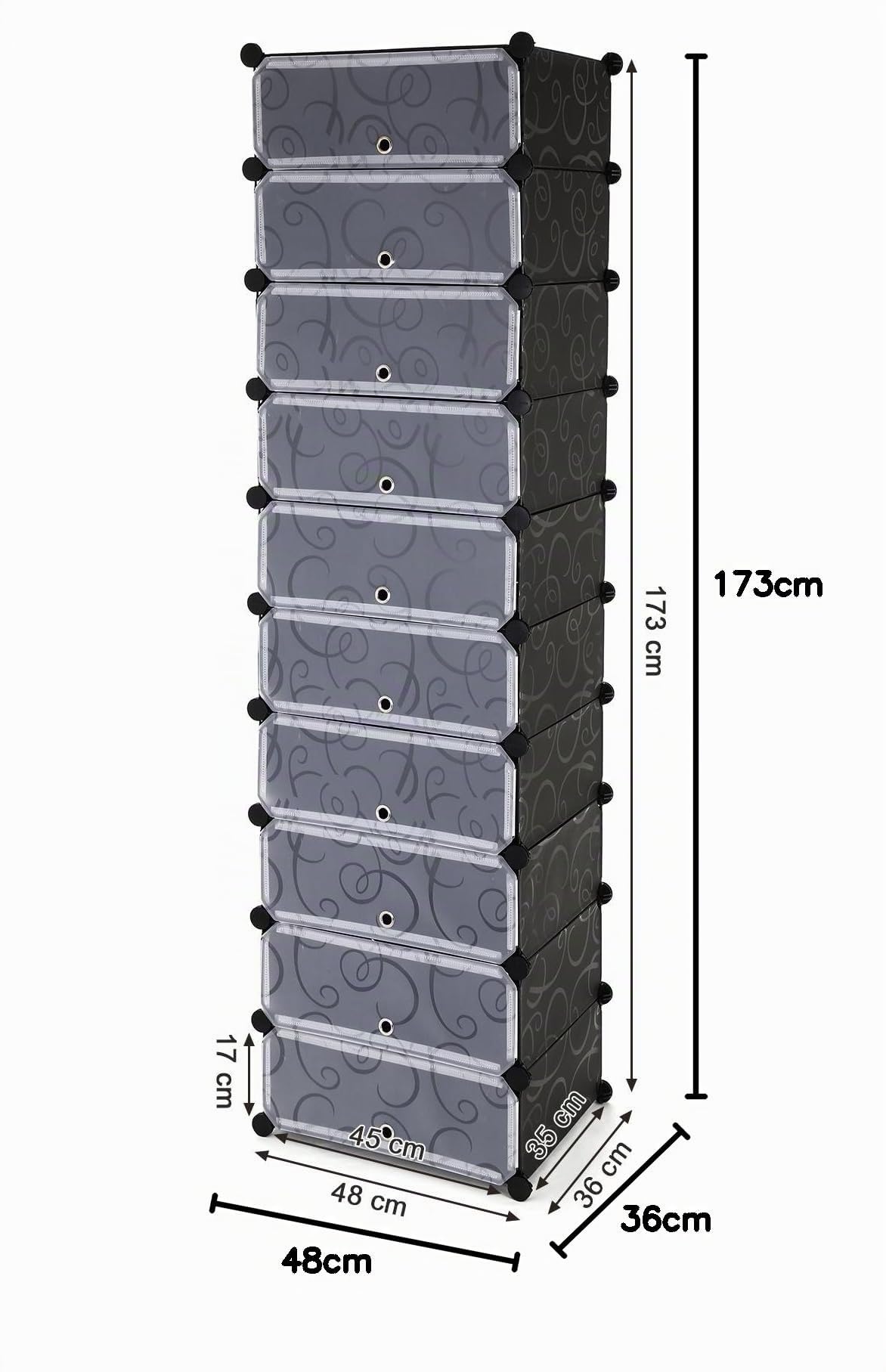 songmics-schuhschrank-lpc10h-10-ebenen-schwarz-48-x-36-x-105-cm-mit-t-r image 7