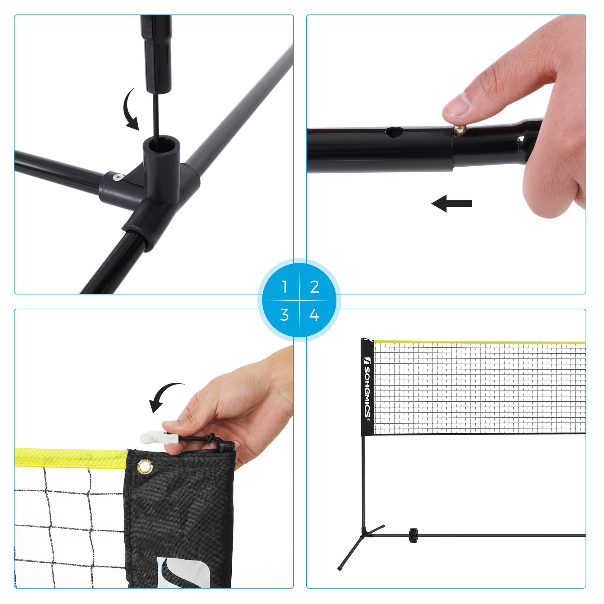 songmics-badmintonnetz-volleyballnetz-set-h-henverstellbar-90-155-cm image 5