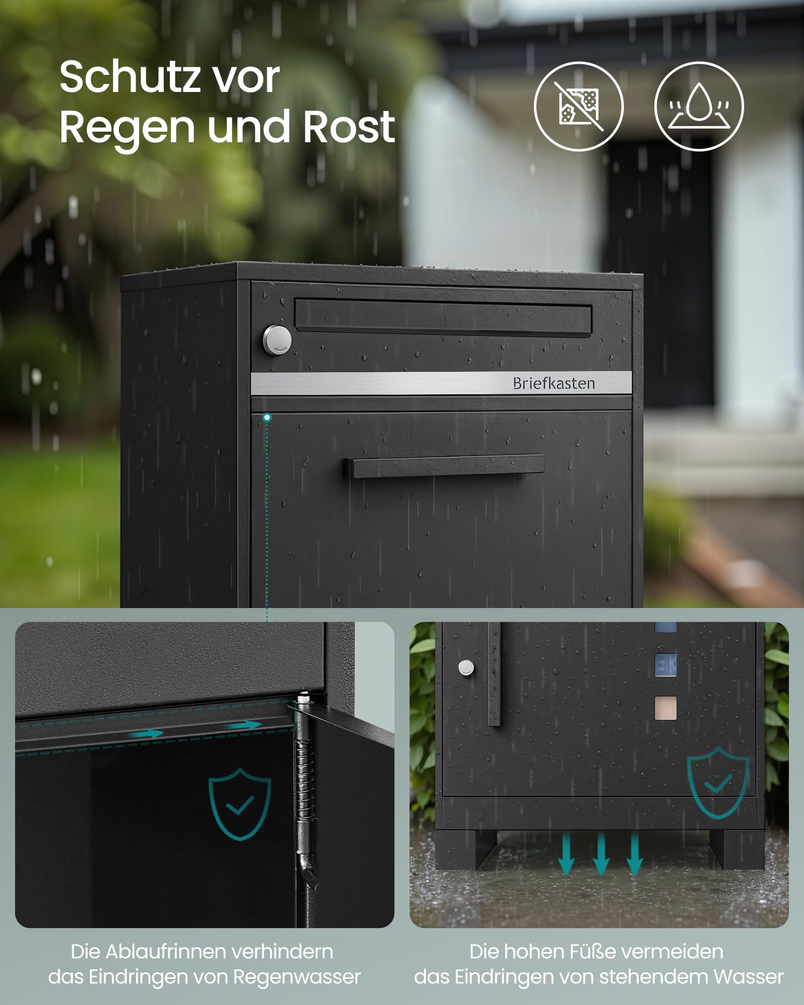 songmics-paketbox-briefkasten-mit-paketfach-55-l-stahl-mit-schloss image 6