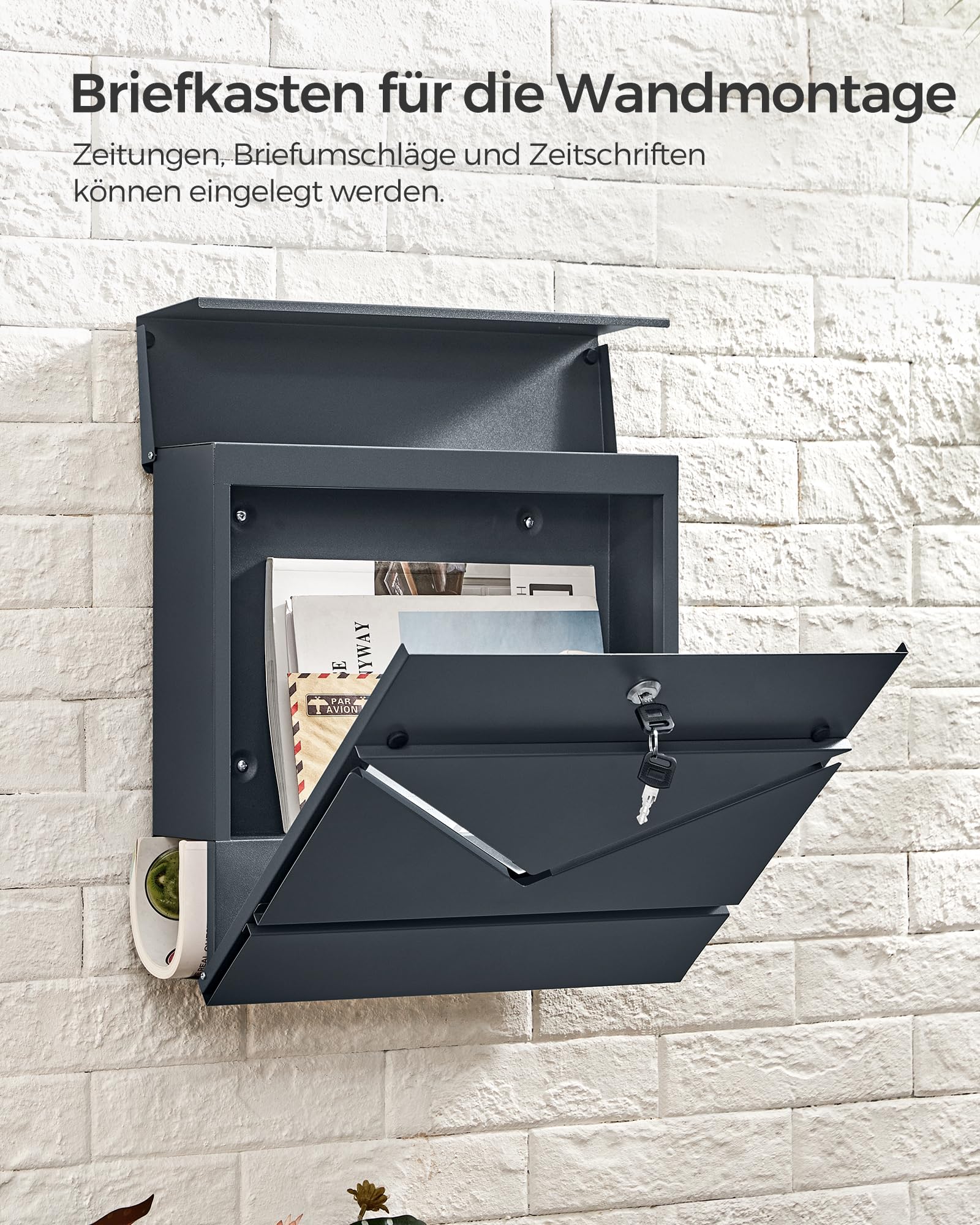songmics-xxl-briefkasten-mit-zeitungsfach-und-schloss-anthrazit-gmb054g01 image 4