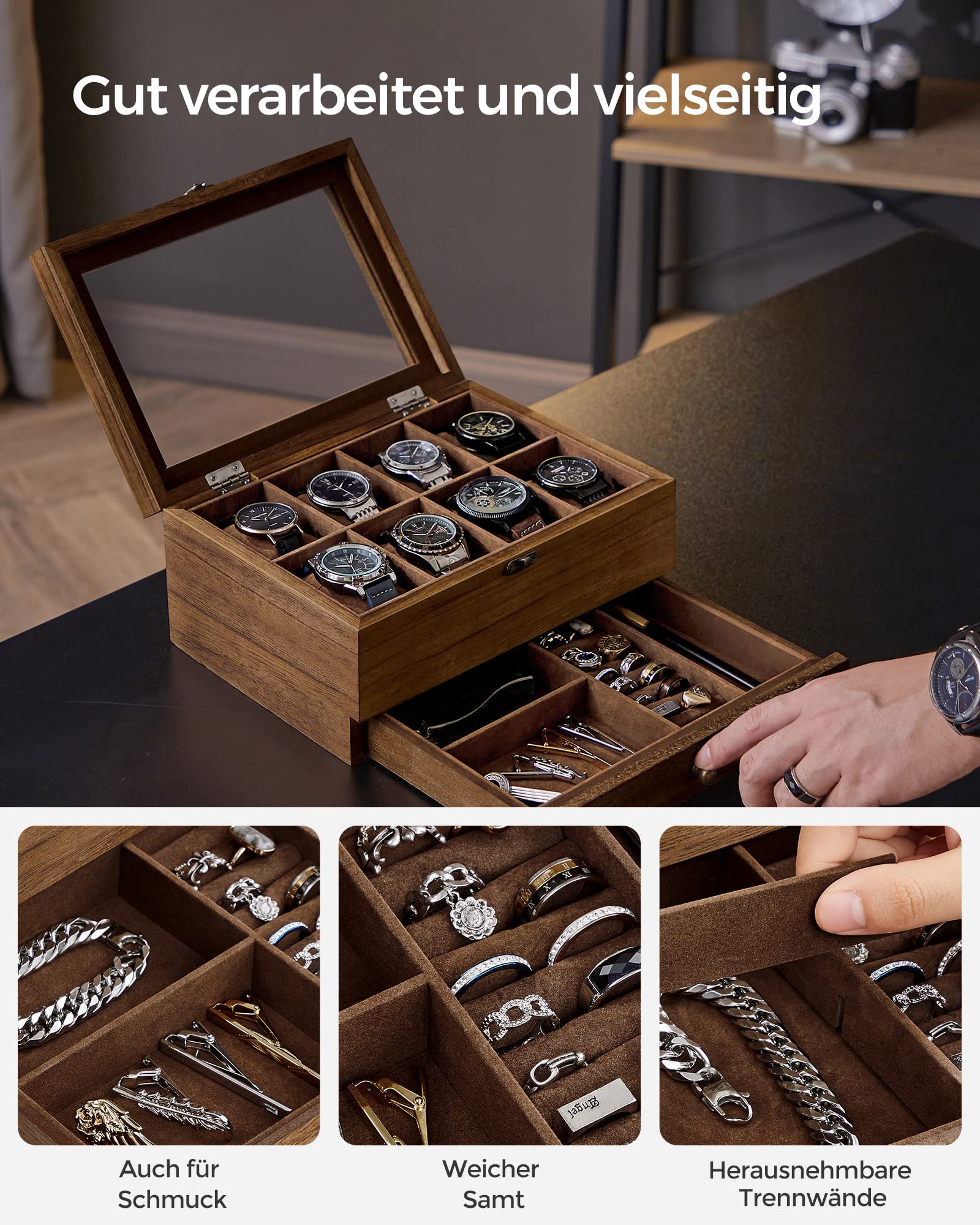 songmics-gisella-jow008k01-uhrenbox-8-f-cher-walnussfarben-holz image 4