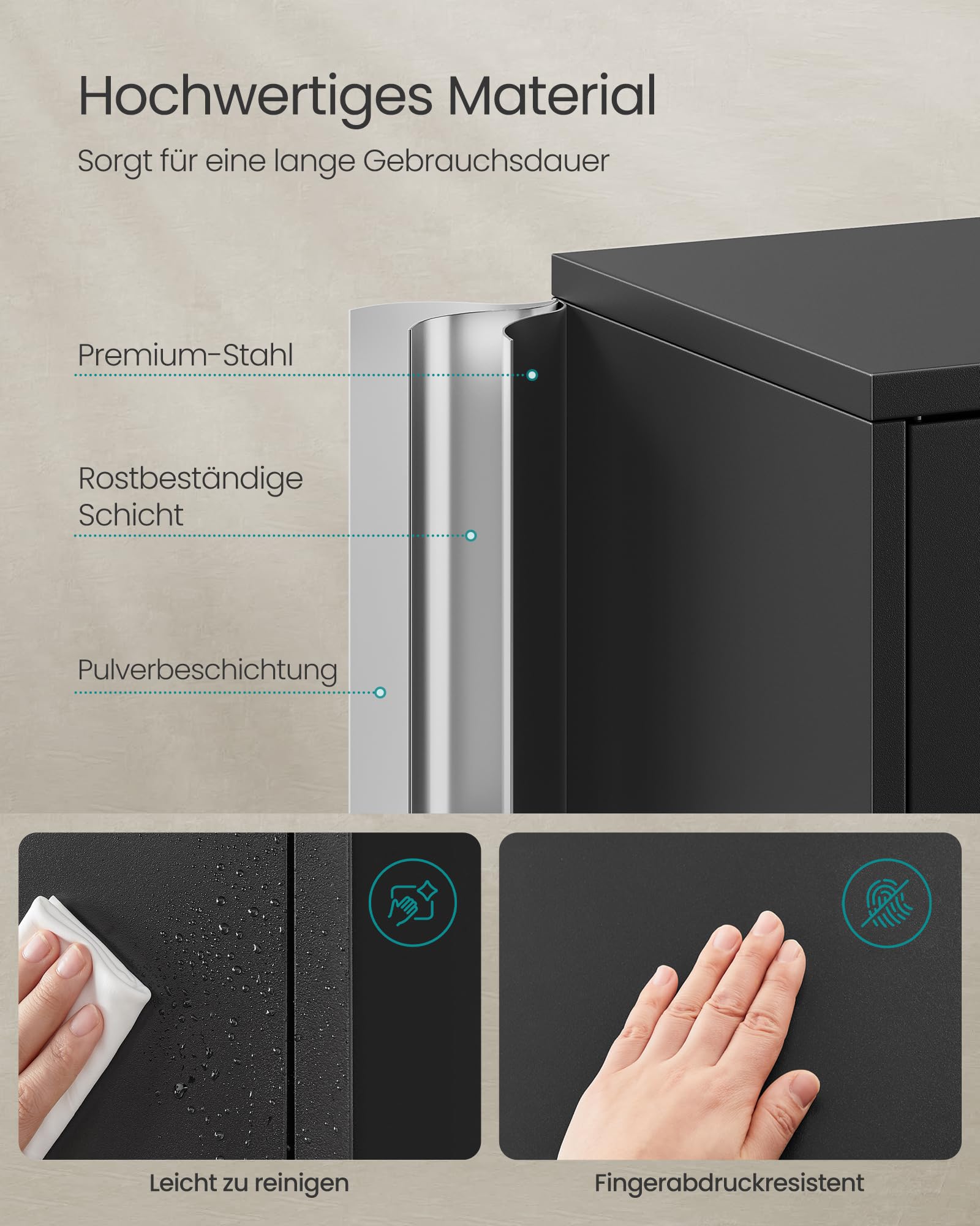 songmics-aktenschrank-omc016b01-stahlschrank-40-x-80-x-180-cm-5-ebenen-4-t-ren-m image 6