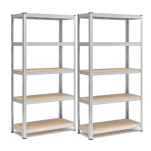 songmics-schwerlastregal-2er-set-40-x-90-x-180-cm-silbern-glr040e02 image 1