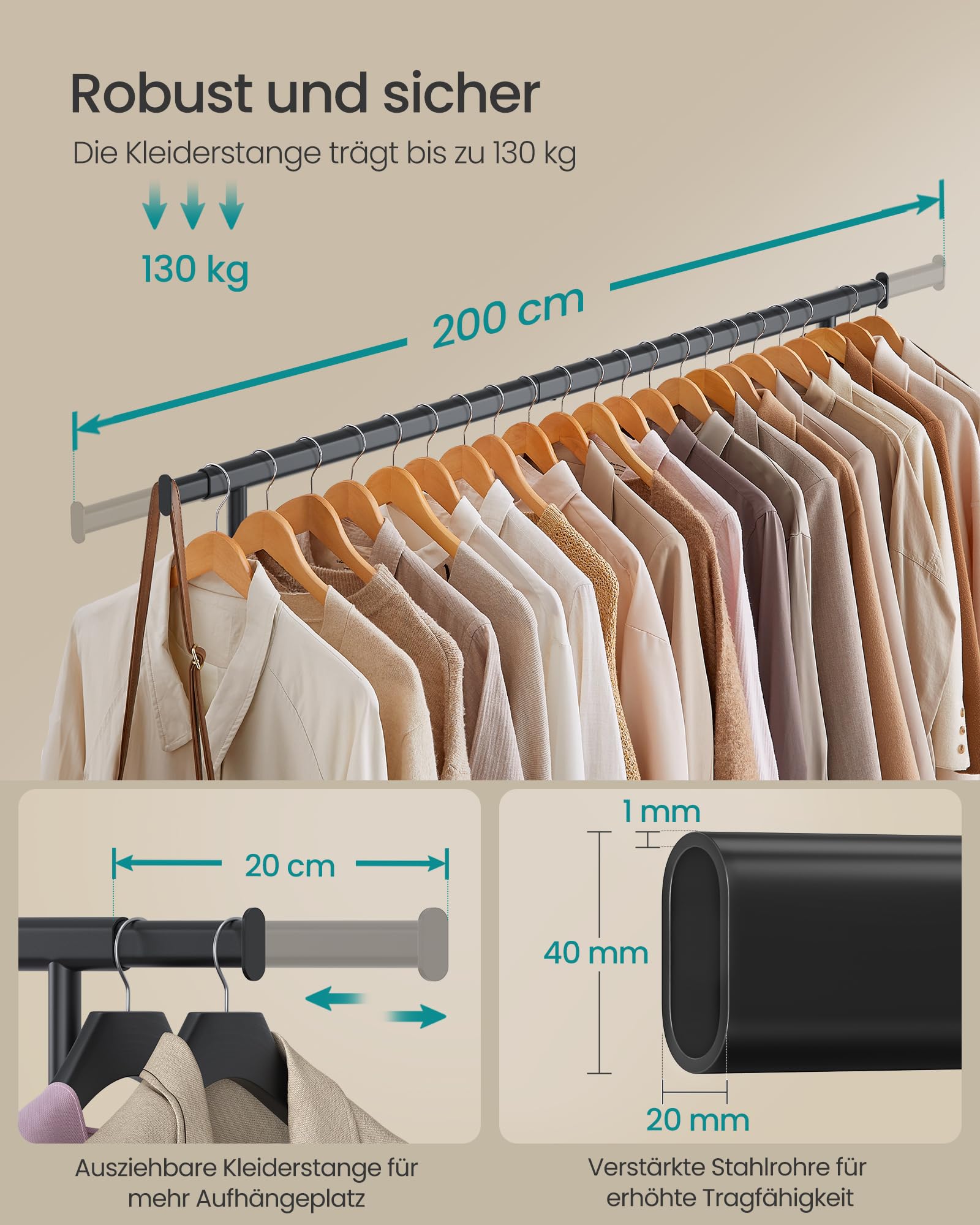 songmics-kleiderst-nder-auf-rollen-hsr175b01-schwerlast-garderobe-150-kg-auszieh image 3