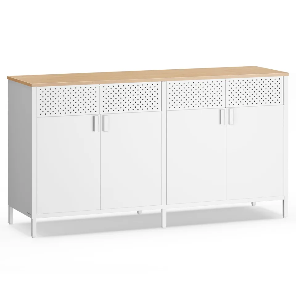 songmics-aufbewahrungsschrank-lsc205wc01-wolkenwei-eichenbeige-metallschrank-4-t image 1